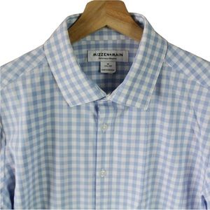Mizzen+Main Check Trim Fit Leeward Stretch Button Up S7
